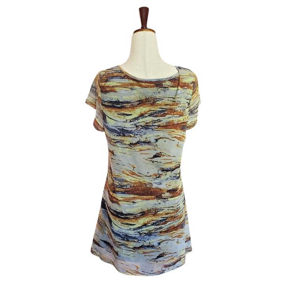 Vivienne Tam Multicolor Mesh Abstract Print Women's Tunic Top - Large - Picture 2 of 8